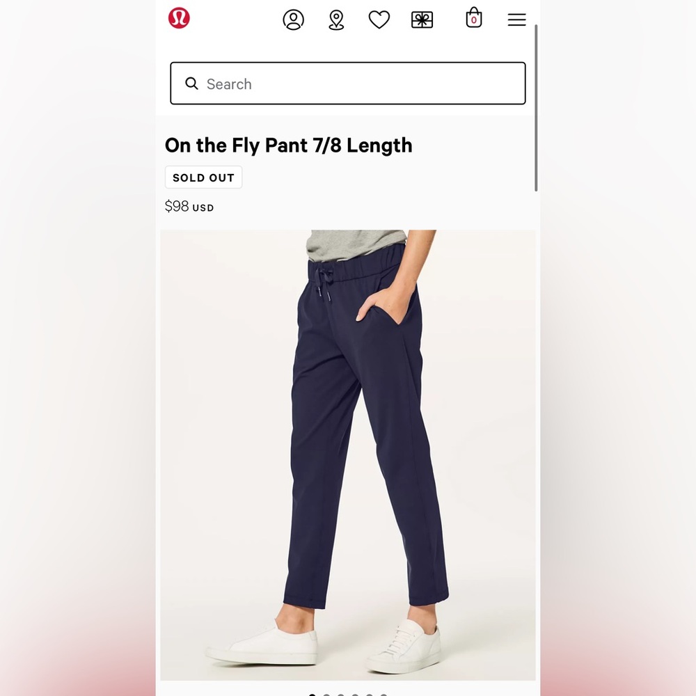 (brand new) Lululemon On the Fly Pants 27” - Size 2